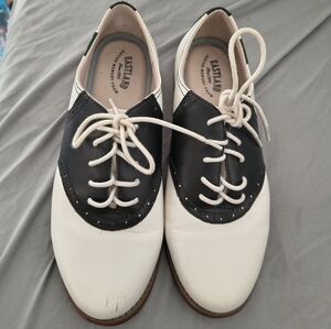 Eastland Women's Black and White Oxford Shoes
